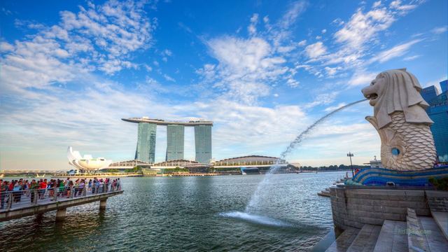 新加坡鱼尾狮、空中花园~全球世界新加坡